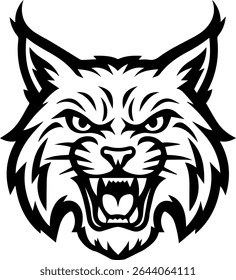 Wildcat рысь глава средней школы спортивной команды талисман изолирован на прозрачном фоне