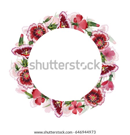 Similar – Round frames with tropical flowers and leaves