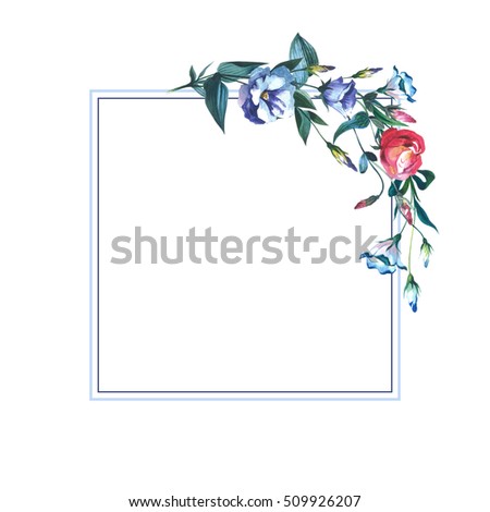 Similar – Foto Bild Blumen Aquarell mit Textfreiraum