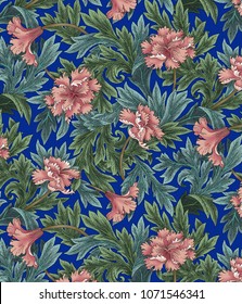 William Morris Flower Design Style