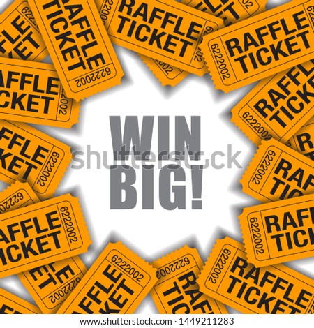 Win Big!  Is the theme of this graphic with space for text.  Great for raffle poster. 