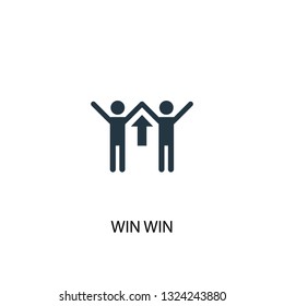 win win icon. Simple element illustration. win win concept symbol design. Can be used for web and mobile.