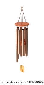 Wind Chime 3D Illustration On White Background