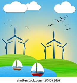 Wind Power Indicating Renewable Resource And Generation