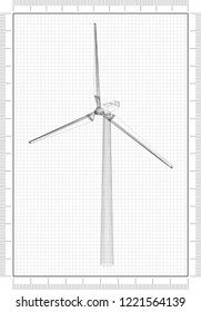 Wind Turbine Architect Blueprint 