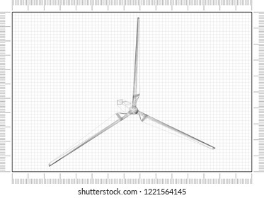 Wind Turbine Architect Blueprint 