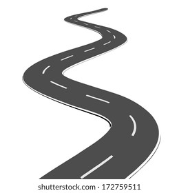 Vector Winding Road Stock Vector (Royalty Free) 172253159 | Shutterstock