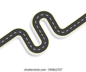 3d Winding Road On White Isolated Stock Illustration 631581290 ...