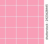  Window pane plaid seamless pattern, pink and white can be used in fashion decoration design. Bedding, curtains, tablecloths
