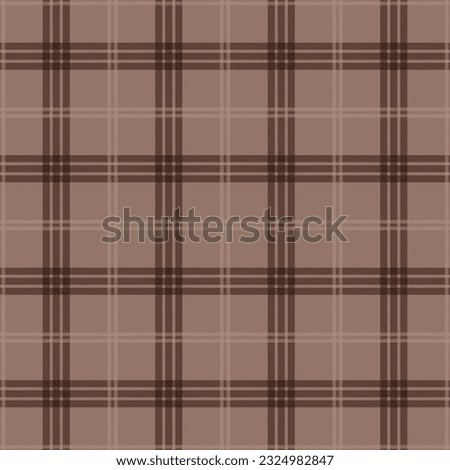  Window pane plaid seamless pattern, brown and black can be used in fashion decoration design. Bedding, curtains, tablecloths