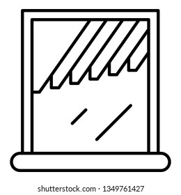 Window Shade Icon. Outline Window Shade Icon For Web Design Isolated On White Background