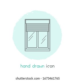 Window Siding Icon Line Element. Illustration Of Window Siding Icon Line Isolated On Clean Background For Your Web Mobile App Logo Design.