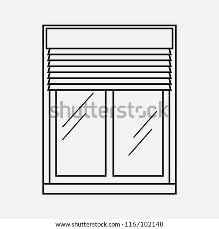 Window siding icon line element.  illustration of window siding icon line isolated on clean background for your web mobile app logo design.
