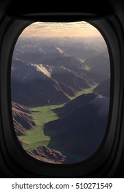 Window view on alien landscape.