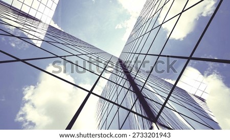 Windows mirror facade wall building bg 3d render