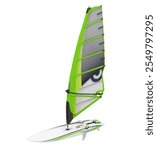 Windsurf Board Sail Isolated. 3D render