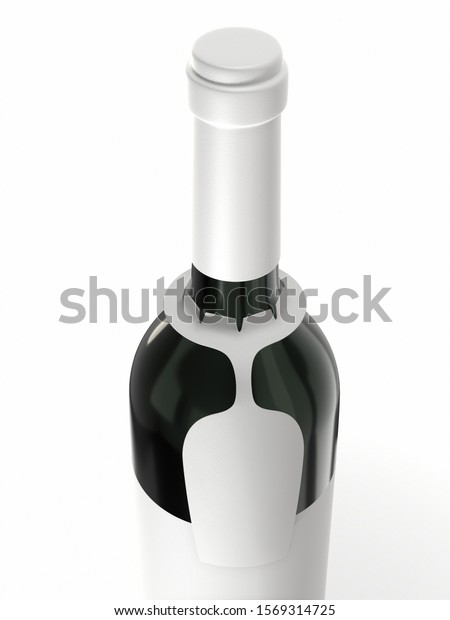 Download Wine Bottle Mockup Blank Label Isolated Stock Illustration 1569314725
