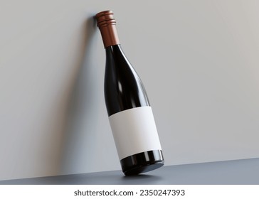 Wine Bottle Photo Product With Lean Pose - Powered by Shutterstock