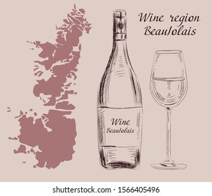 Wine Region Beaujolais In France