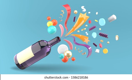 The wine turned out to be Stars and ribbons on a blue background.-3d rendering.
 - Powered by Shutterstock