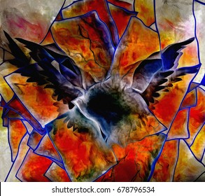 Wings  Abstract painting 