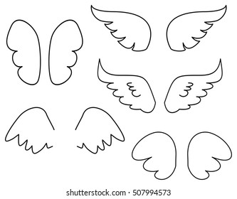 7,640 Angel wing line drawing Images, Stock Photos & Vectors | Shutterstock