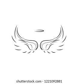 Wings Crown Hand Drawn Icon Element Stock Illustration 1221092881 ...