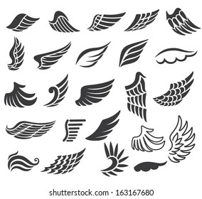 Wings Collection Stock Vector (Royalty Free) 138437690