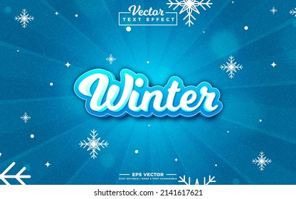 Winter 3d Editable Text Effect