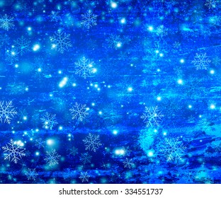  Winter Background with Snowflakes