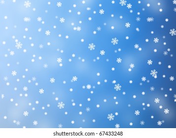 Winter background with snowflakes