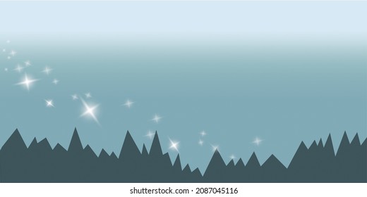 Winter background and starlight. with text space