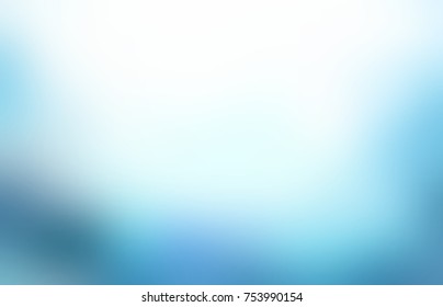 Winter Blue Abstract Illustration. Icy Blur Bottom Pattern. Empty Simple Background.