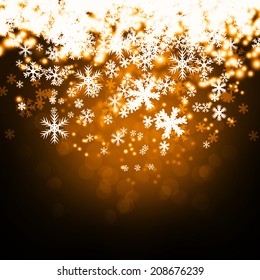 Winter delightful snowfall background