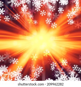 Winter delightful snowfall background