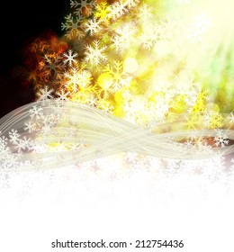Winter delightful snowfall background