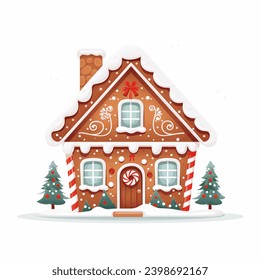 Winter festive gingerbread Christmas house. - Powered by Shutterstock