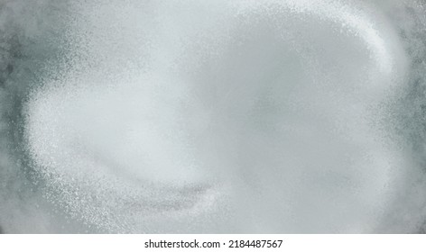Winter fog watercolor graphic background in beige  green  gray tones 