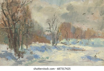 Winter Landscape Painting