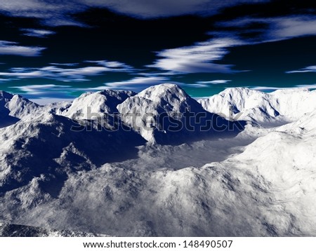 Similar – Image, Stock Photo View of the Bavarian mountains in front of clouds and sky