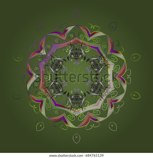 Winter pattern. Seamless design on\
colorful background. Abstract seamless with Floral\
Elements.