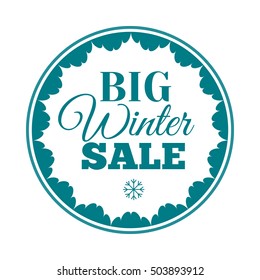 Winter Sale Label. Badge. Logotype Of Winter Sale.