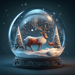 A Wintry Christmas Snow Globe
