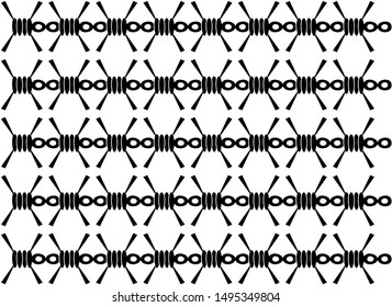 Wire Barbed Black and White Background