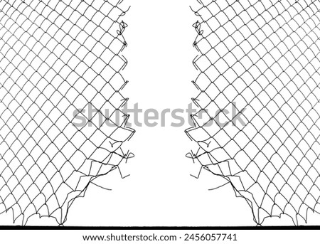 Similar – Image, Stock Photo Wire fence Fence Pattern