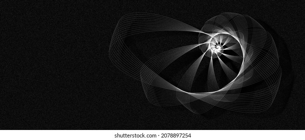 Wired Nautilus On Dark Film Grain Background