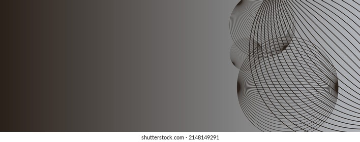 wired spheres background strip dark silver shades