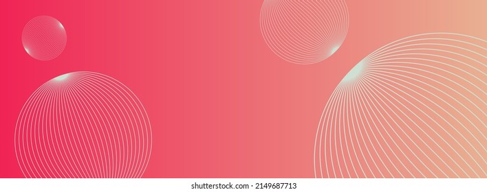 wired spheres background strip pink red shades
