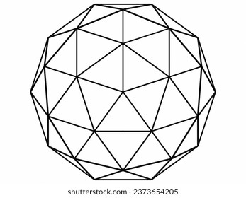 Wireframe Shape Geodesic Polyhedron Sphere 3D print model