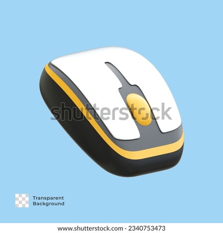 Wireless Mouse 3d render illustration deisgn